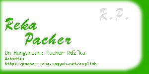 reka pacher business card